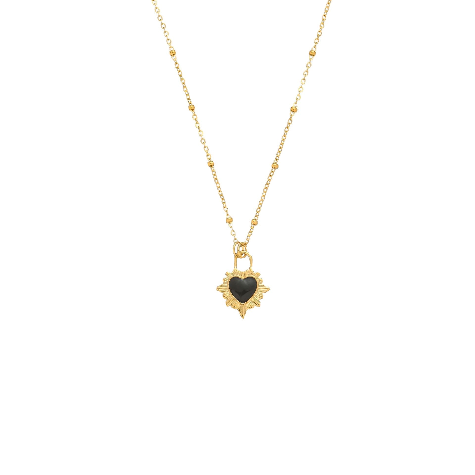Wholesale Titanium steel gold peach heart non-fading temperament wear cold style neutral necklace
